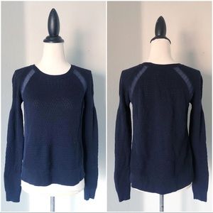 Halston Heritage Wool Silk Insert Pullover Sweater